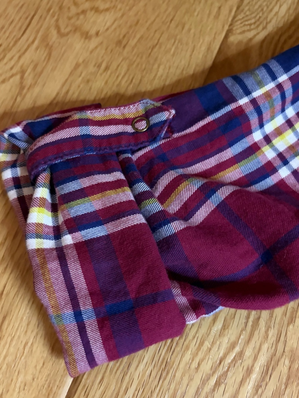 Arizona Jean Company Plaid Button-Down Shirt - Pink, Blue & White - Picture 6 of 8